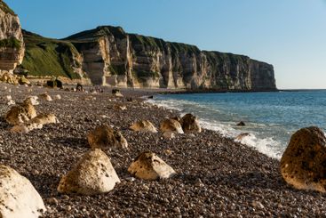 Beautiful seaside landscape of cliffs on the Normandy...