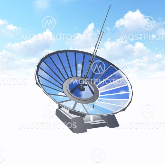 Satellite Dish with clipping path