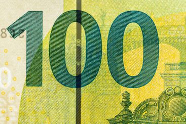 European cash paper money worth one hundred euros