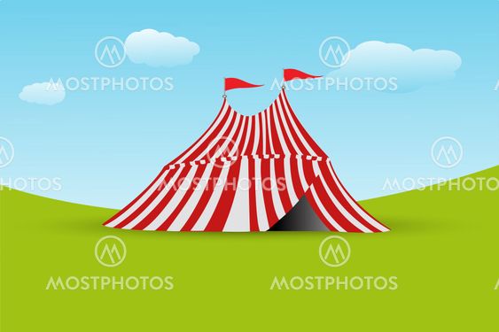 tent with flag