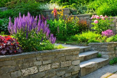 Garden with stone landscaping