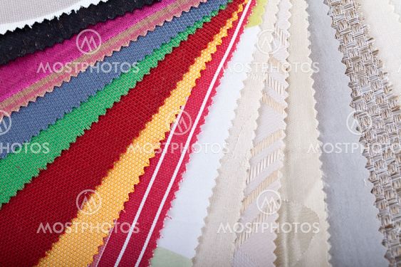 Material swatches in fan shape