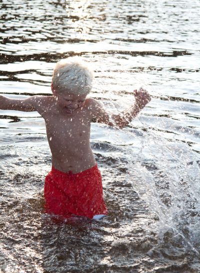 Pojke badar i siljan