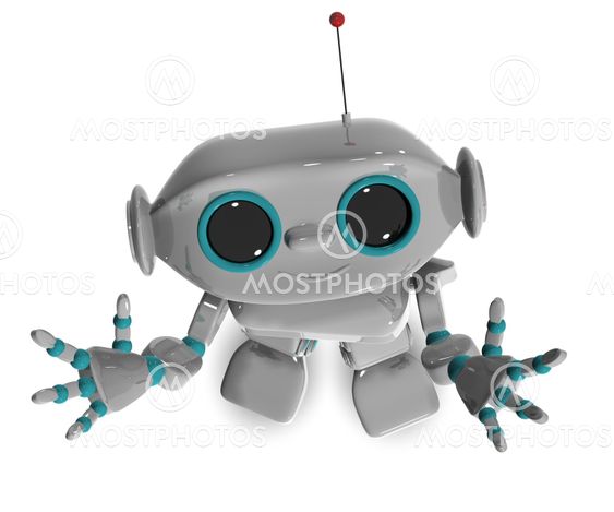cheerful robot top