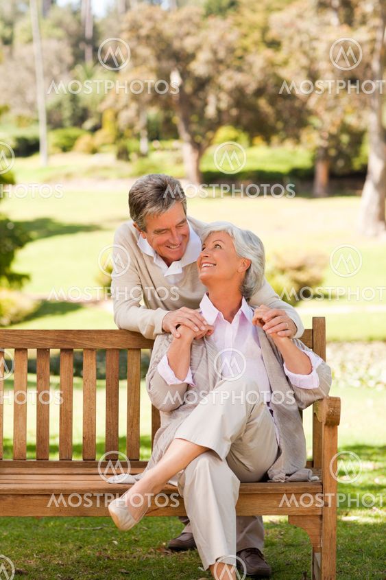 Elderly couple in the park