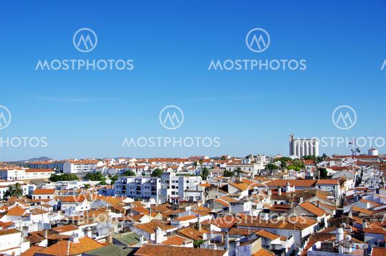 view of old city, Moura, Portugal