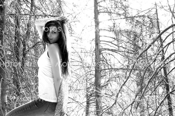 Modelo en bosque