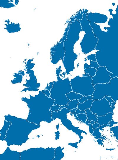Europe Political Map Outline