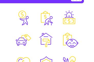 Financial expenses pixel perfect two color line icons set