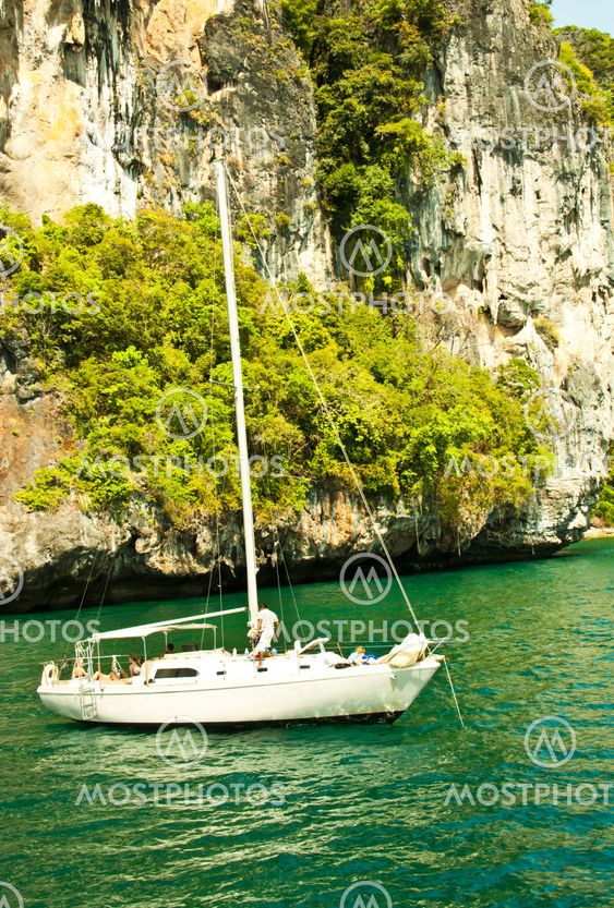 Sailboat in the sea.