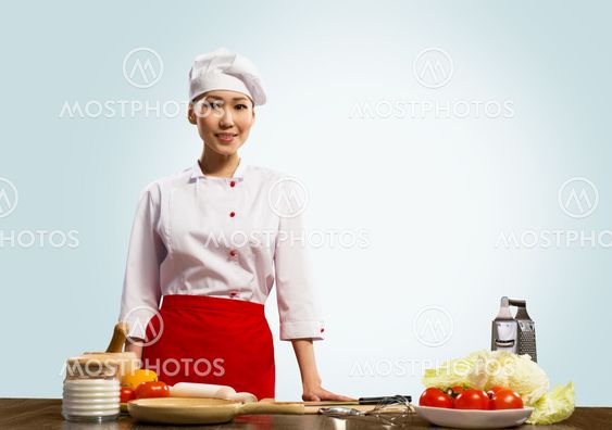 portrait of asian cook