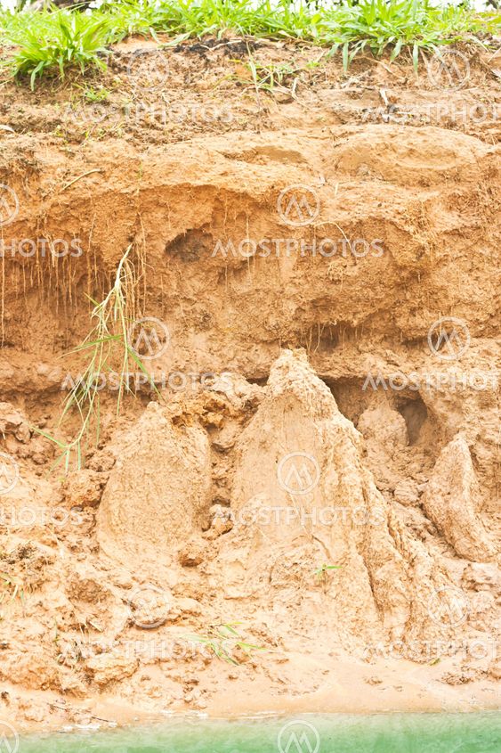Erosion due to water erosion
