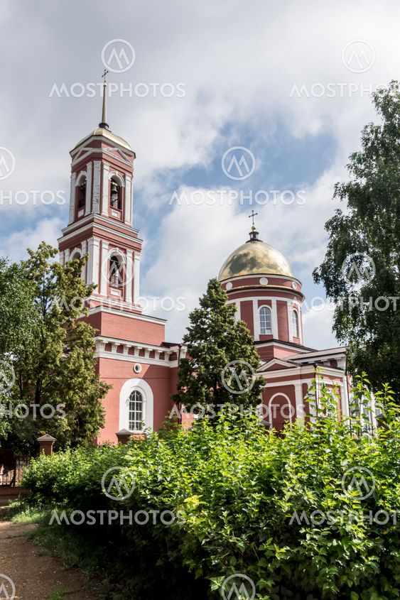 The City Of Birsk. The building of the bell tower and...