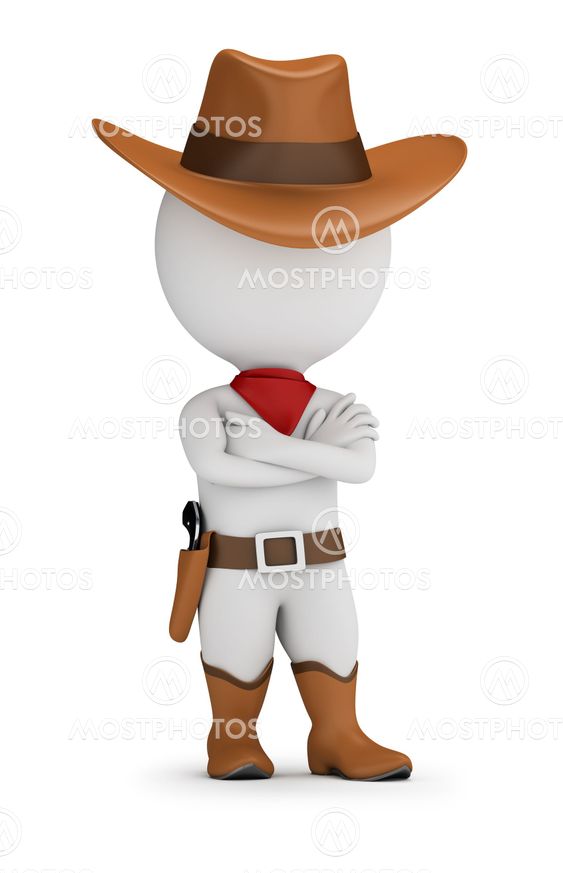 3d small people - cowboy