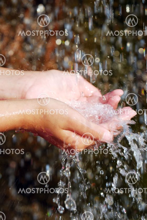 Water in hands