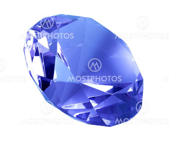 Singe blue crystal diamond