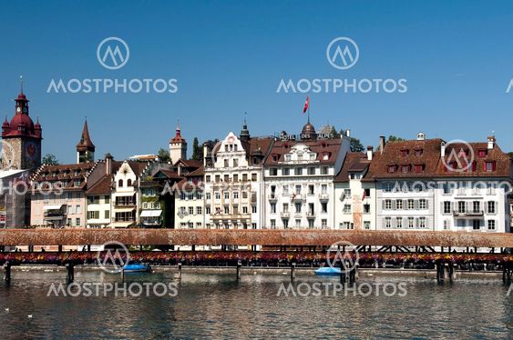 Chapel Bridge in Lucerne, Switzerland