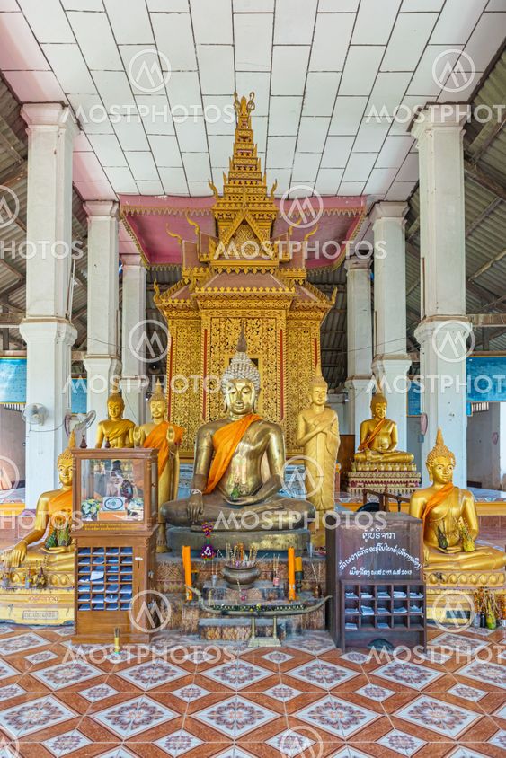 Buddhist temple Wat Phouang Keo in Muang Khong, Laos.