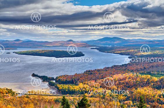 Mooselookmeguntic Lake at autumn, Maine, USA.