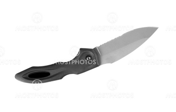 sharp pocketknife on a white background