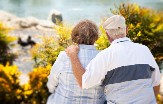 Happy Senior Couple in The Park