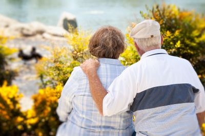 Happy Senior Couple in The Park
