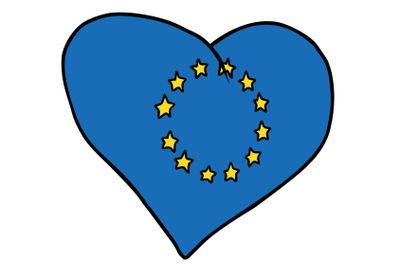 European Union heart, symbol of a United Europe