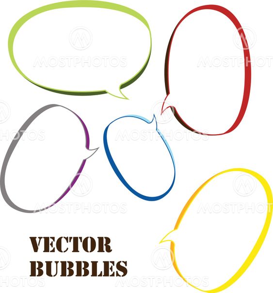 Speech bubbles vector set