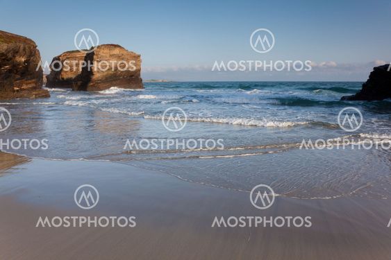 Beach of the cathedrals, Ribadeo, Lugo, Galicia, Spain