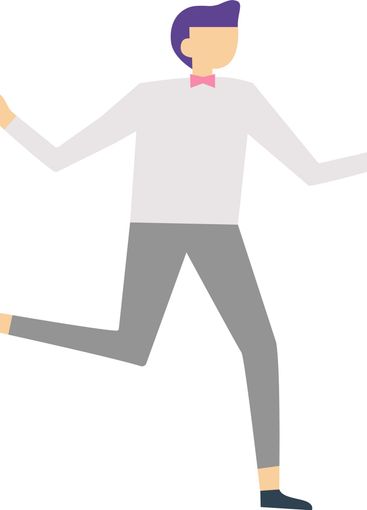 Groom running with open arms, showcasing joy and...