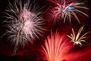 Firework display at a festival