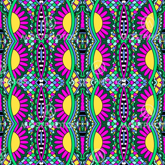 seamless geometry vintage pattern, ethnic style ornamental background, ornate floral decor for fabric design, endless texture