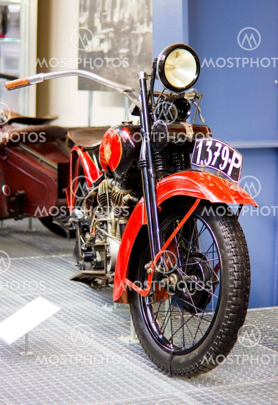 Vintage model of motorcycle