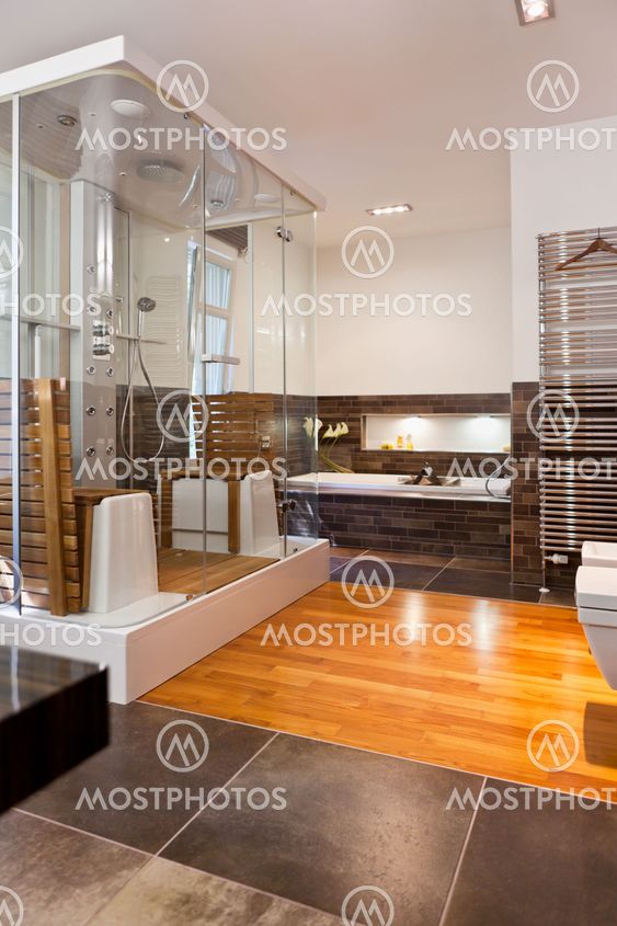 beautiful interior of a modern bathroom