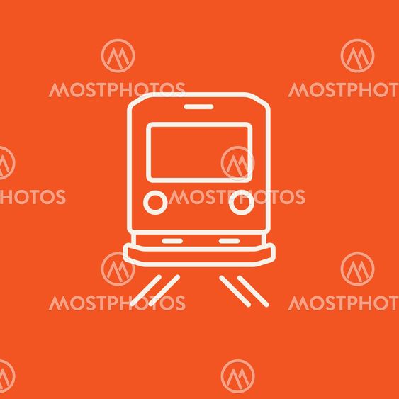 Back view of train line icon.