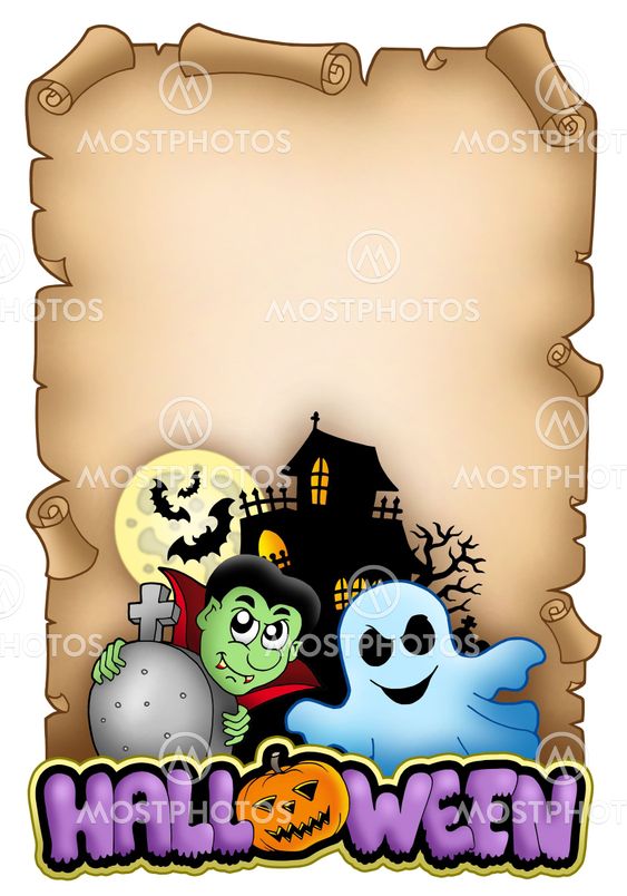 Parchment with Halloween theme 3