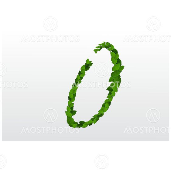 figures with green leaves