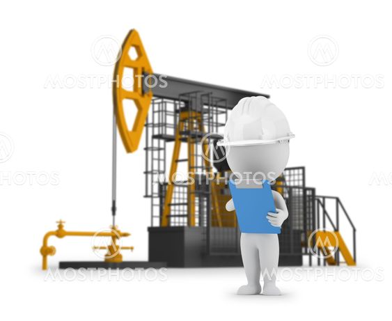 3d small people - engineer petroleum
