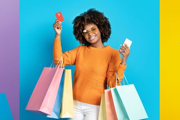 Enjoying discounts and shopping joy during Black Friday...