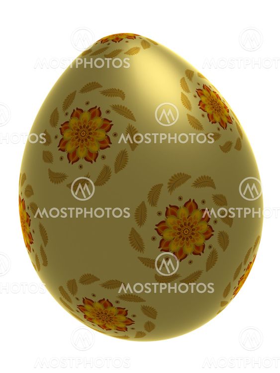Isolated decorative egg