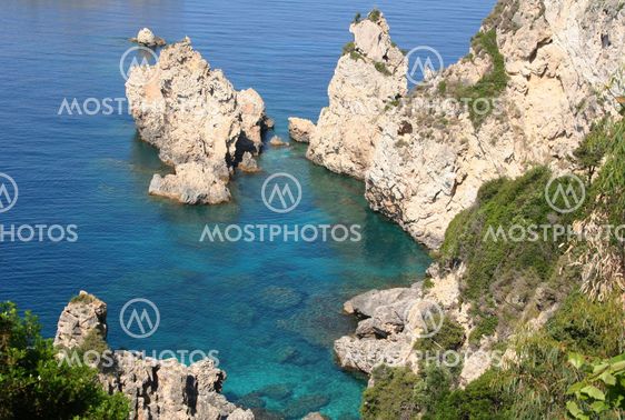 Greece. Corfu, Paleokastrica, coast