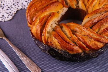 swedish cake with cardamom. Kanelbulle, swedish homemade...