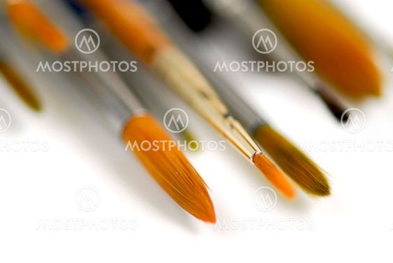 Paintbrushes macro