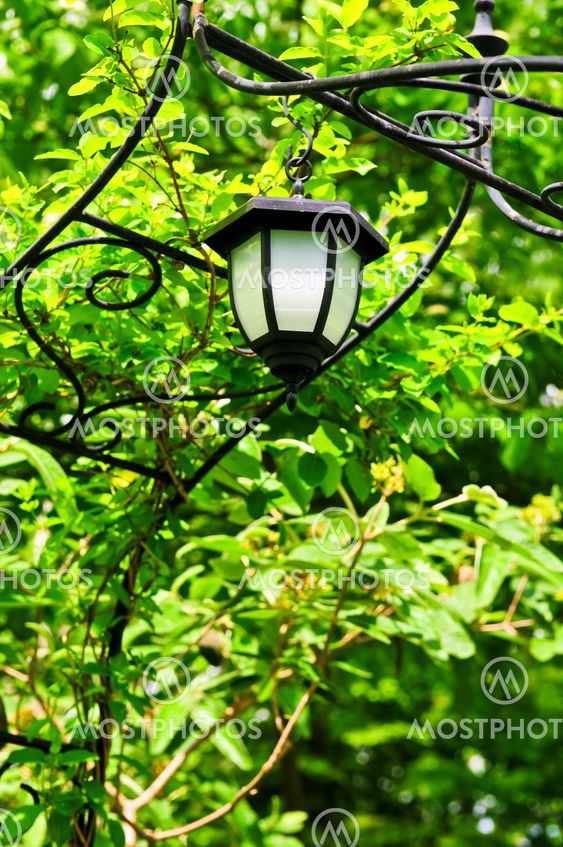 Arbor with lantern