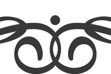 Symmetrical flourish ornament creating a decorative...