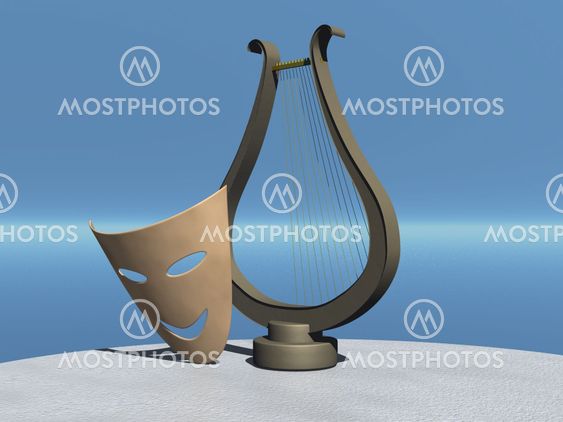 Mask and lyre