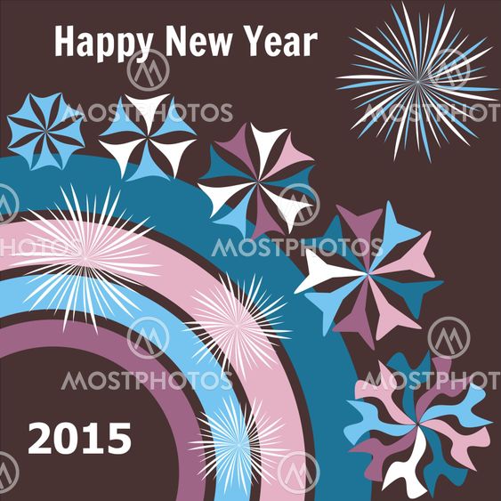 New year 2015 card