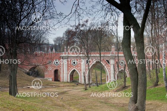 Tsaritsino museum and reserve. Bridge. Russia. Moscow.