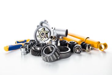 Various automotive parts and components arranged for...