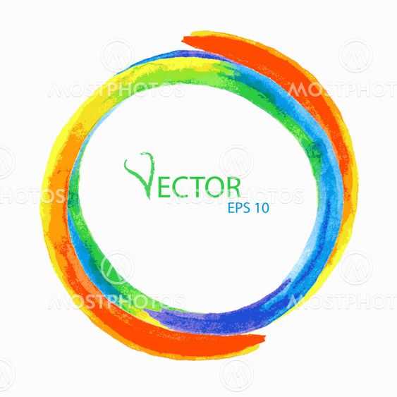 Vector rainbow circle for design